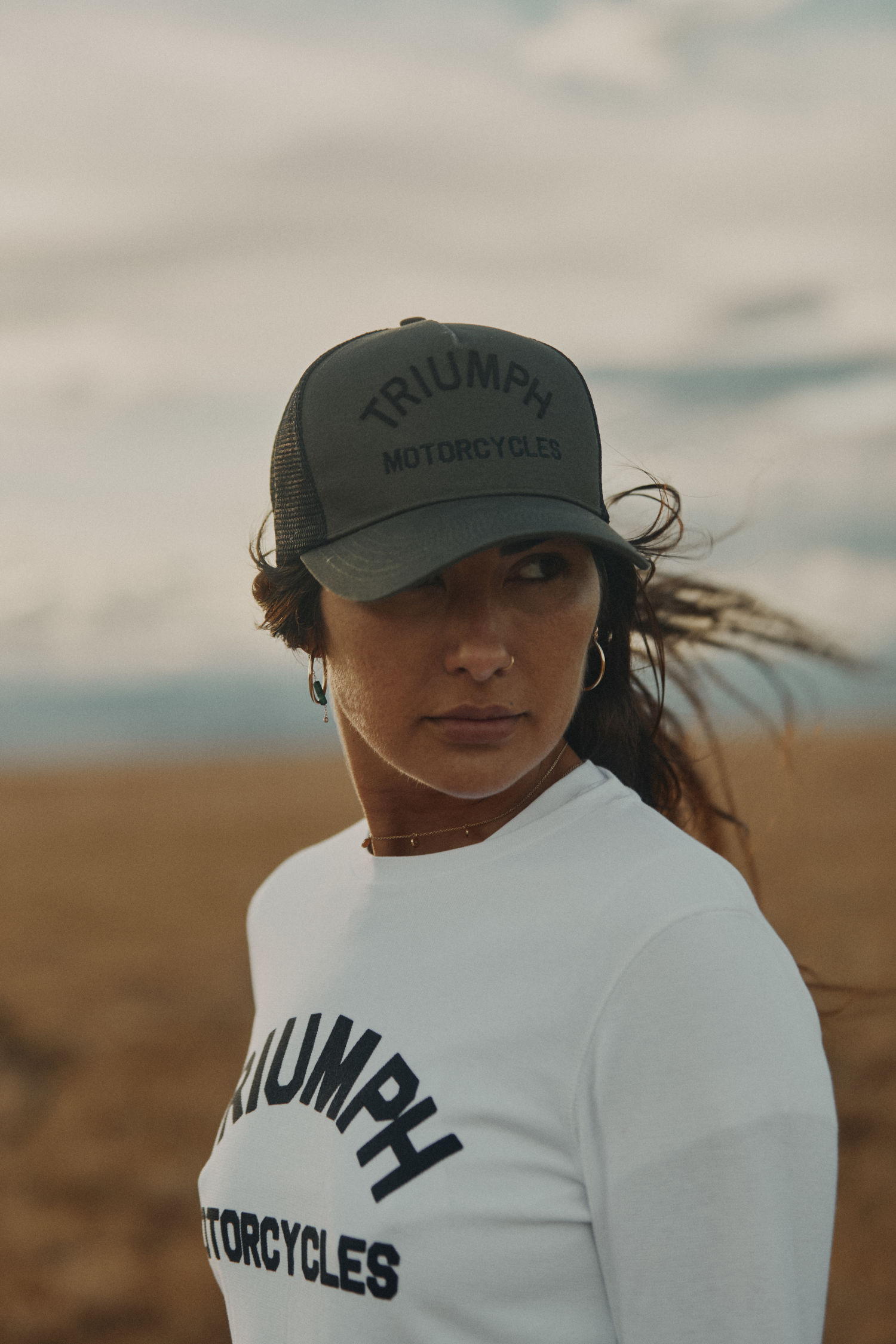 Coast Trucker Cap in White Casual Clothing